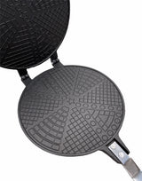 18cm Non-Stick Cast Aluminium Waffle Maker - Black (Pancake Breakfast Making)