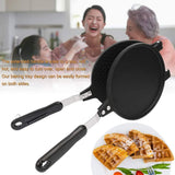 18cm Non-Stick Cast Aluminium Waffle Maker - Black (Pancake Breakfast Making)
