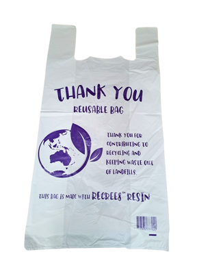 300pcs 75×40cm Jumbo Reusable Plastic Singlet Shopping Bags