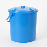 6x Plastic Bucket with Lid & Carry Handle 16L – Assorted Colours (30D x 28H cm)