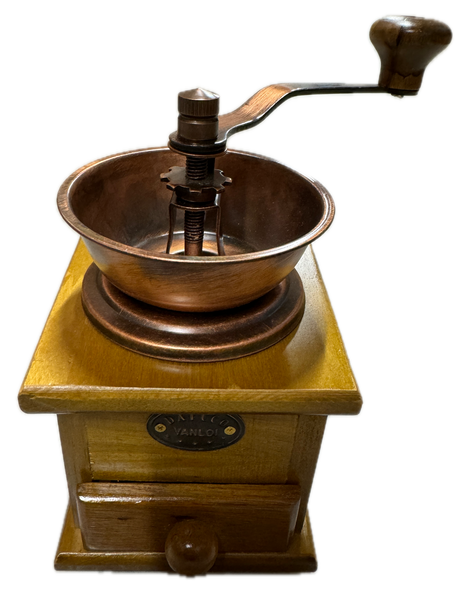 Authentic Wooden Coffee Pepper Grinder Vintage Style Bean Mill
