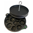 Malaysian Kuih Bahulu Cast Iron Pan - Decorative Cake Mould with Lid (Kue Bolu)