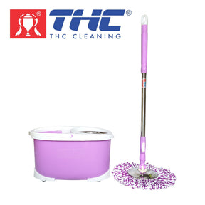 THC 360 Spinning Mop Bucket Easy Clean 2 Free Spin Mop Heads | Replacement Mop Head