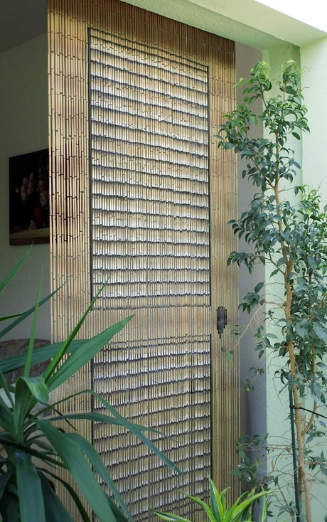 Deluxe Handmade Bamboo Door Curtain Room Divider Strands (90cm x 200cm) - Door Pattern