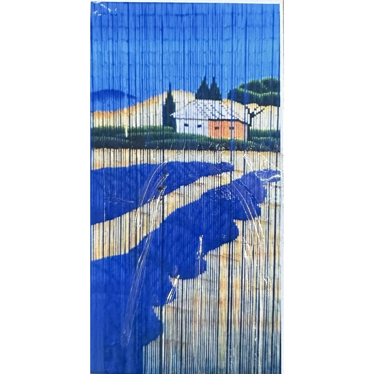 Deluxe Handmade Bamboo Door Curtain - Beach (90x200cm Room Divider Strands/Wall Art)