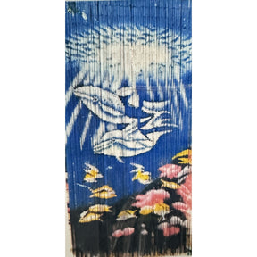 Deluxe Handmade Bamboo Door Curtain - Fish (90x200cm Room Divider Strands/Wall Art)