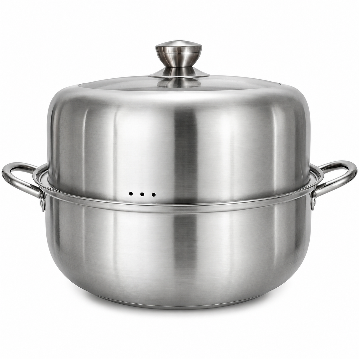 32cm Stainless Steel Steamer Pot (1-Tier) with High Dome Lid