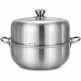 32cm Stainless Steel Steamer Pot (1-Tier) with High Dome Lid