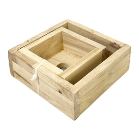 Vietnamese Large Wooden Banh Chung Mould - Square Sticky Rice Cake Cooking