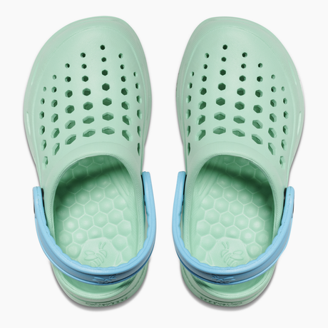 Joybees Kids Active Clogs Sandals Thongs Shoes in Solid Hyper-Mint/Capri