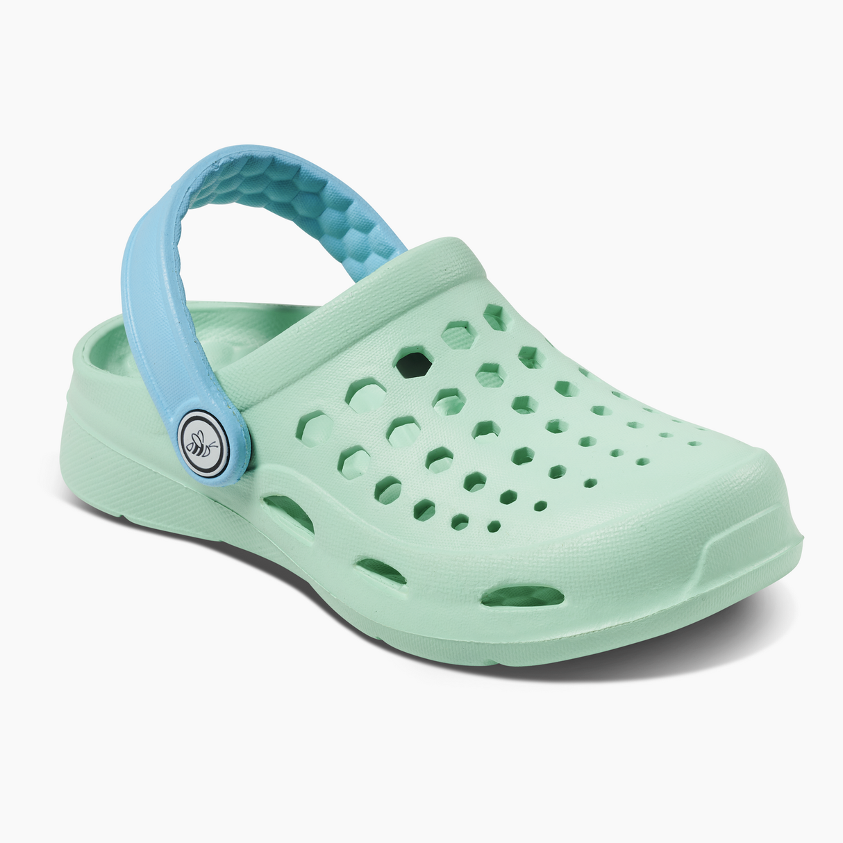Joybees Kids Active Clogs Sandals Thongs Shoes in Solid Hyper-Mint/Capri - J3/J4