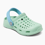 Joybees Kids Active Clogs Sandals Thongs Shoes in Solid Hyper-Mint/Capri - J3/J4