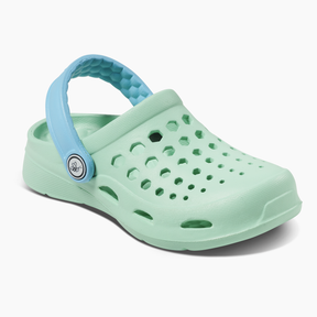 Joybees Kids Active Clogs Sandals Thongs Shoes in Solid Hyper-Mint/Capri