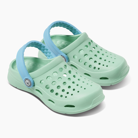 Joybees Kids Active Clogs Sandals Thongs Shoes in Solid Hyper-Mint/Capri