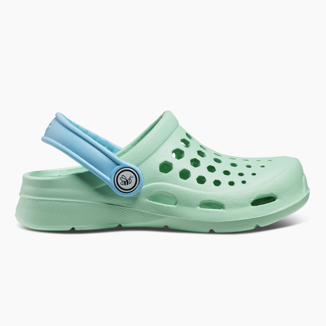 Joybees Kids Active Clogs Sandals Thongs Shoes in Solid Hyper-Mint/Capri