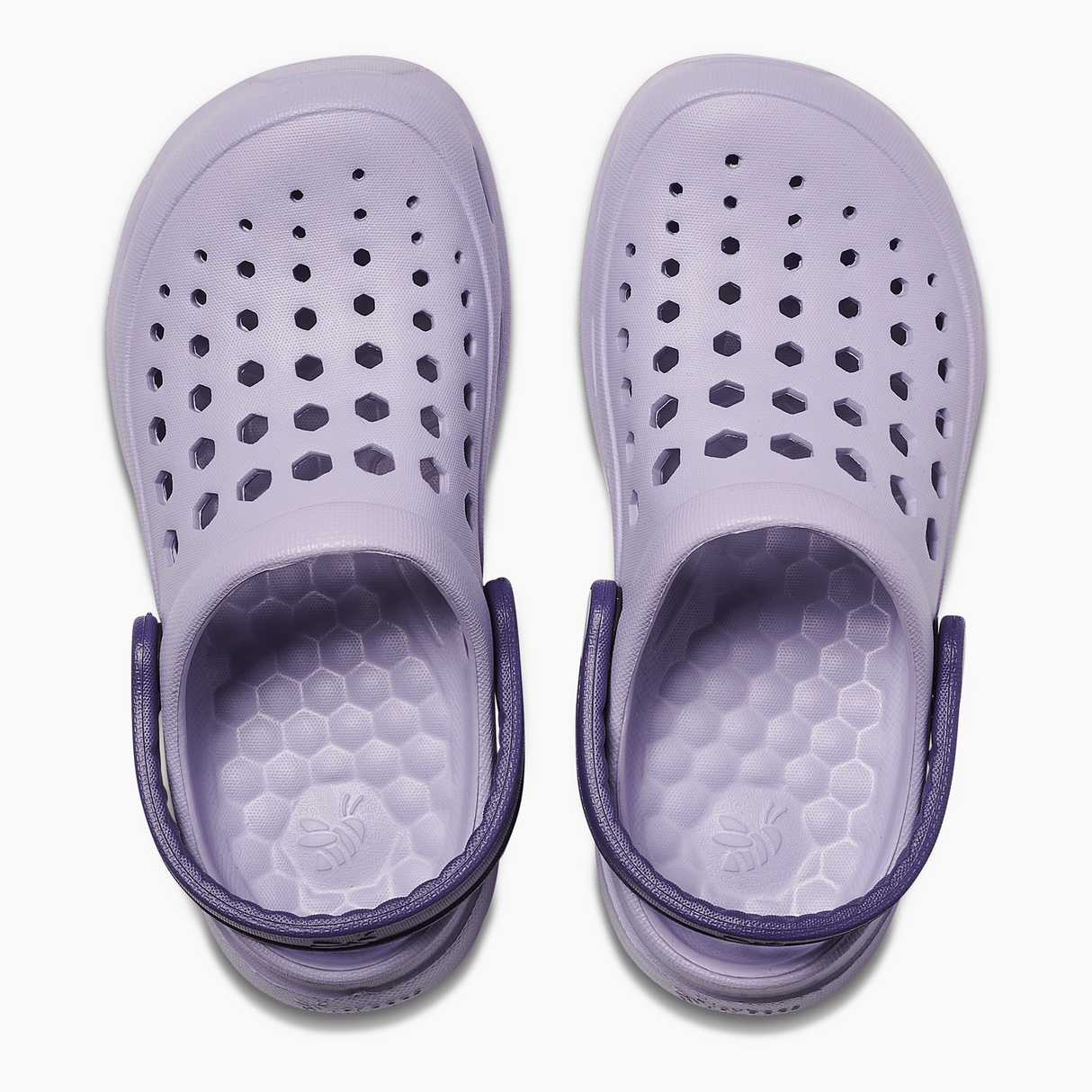Joybees Kids Active Clogs Thongs Sandals Shoes in Solid Pastel Lilac/Enchantment