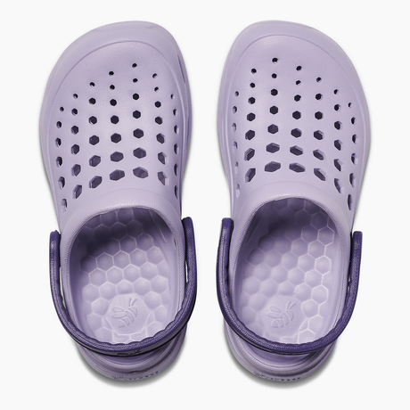 Joybees Kids Active Clogs Thongs Sandals Shoes in Solid Pastel Lilac/Enchantment