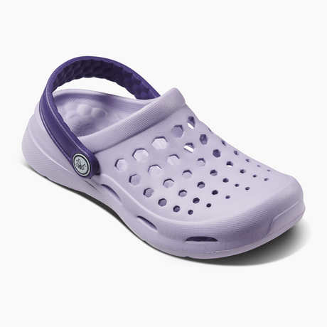 Joybees Kids Active Clogs Thongs Sandals Shoes in Solid Pastel Lilac/Enchantment - J3/4