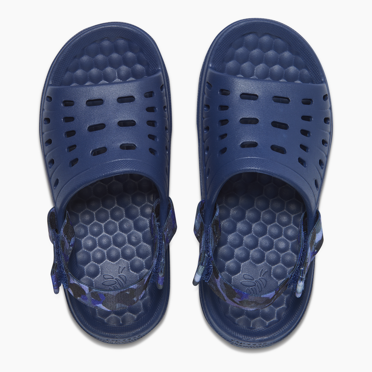 Joybees Kids Trekking Slides Clogs Sandals in Solid Twilight Blue