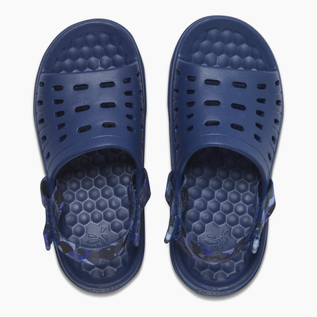 Joybees Kids Trekking Slides Clogs Sandals in Solid Twilight Blue