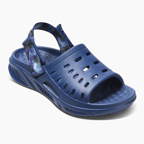 Joybees Kids Trekking Slides Clogs Sandals in Solid Twilight Blue - J3/J4