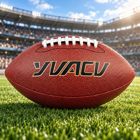 Standard American Gridiron Football for Indoor/Outdoor Sports, Training, Rugby - Size 9