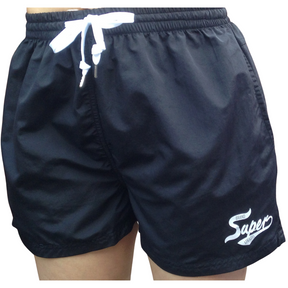 Womens Board Shorts (Ladies Beach Microfibre Swim Surf Bottoms) - Black