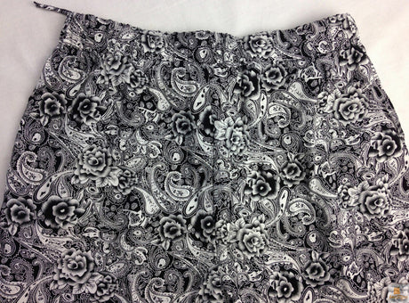 Womens 100% Viscose Boho Harem Pants - Paisley Rose - Size Small 10 (Baggy Loose Yoga & Festival Trousers)