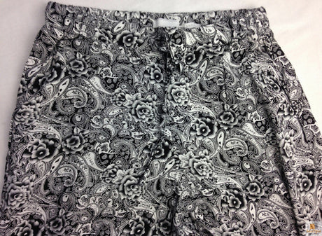 Womens 100% Viscose Boho Harem Pants - Paisley Rose - Size Small 10 (Baggy Loose Yoga & Festival Trousers)