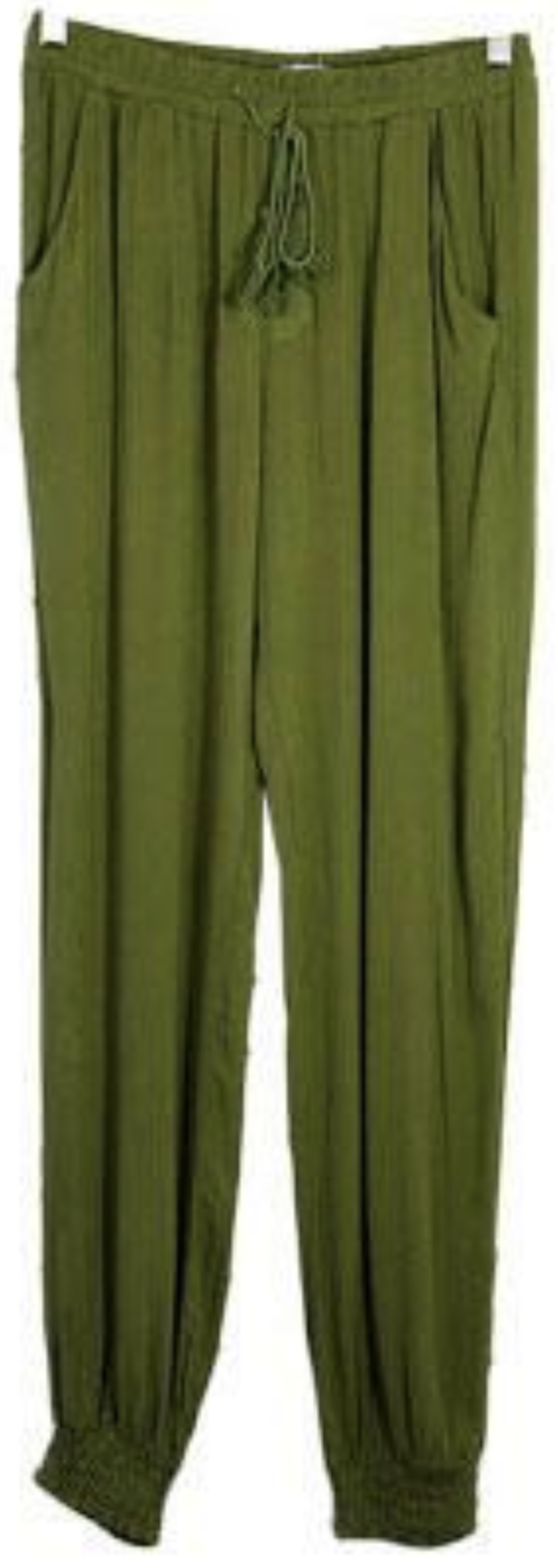 Womens Cuff Harem Pants Bohemian Travel Comfy Ladies Trousers Baggy Loose - Blue