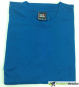 Mens Plain T Shirt 100% COTTON Loose Baggy Fit Blank Tee Top Basic T-Shirt - Dark Blue