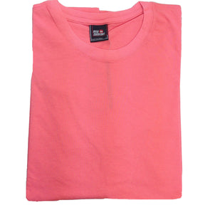 Mens Plain 100% Cotton Loose Fit T-Shirt (Blank Basic Tee) - Pink (Salmon)