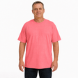 Mens Plain T Shirt 100% COTTON Loose Baggy Fit Blank Tee Top Basic T-Shirt - Pink (Salmon) - XL