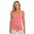 Womens Long Camisole Singlet Tank Top - Sunset Pink (Summer Casual Wear Basic Shirt)