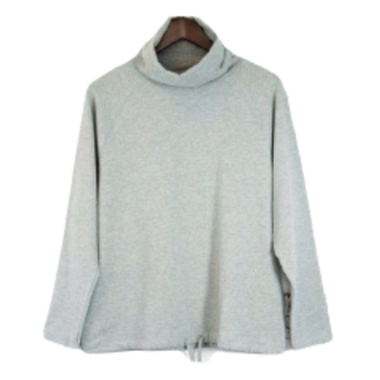 Ladies Cotton SKIVVY Womens Long Sleeve Plain Top Warm Turtle Neck w Cord 1353