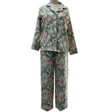Womens 100% Cotton Flannelette Pyjama Set - Two Piece Top & Pants PJs - Blush