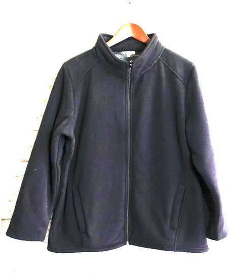 Womens Plus Size Sherpa Fur Lined Zip Jacket Polar Fleece Warm Winter Thermal