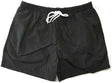 Mens Swim & Running Shorts w/ Brief Lining & Elastic Drawstring Waistband - Black