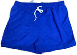 Mens Swim & Running Shorts w/ Brief Lining & Elastic Drawstring Waistband - Blue