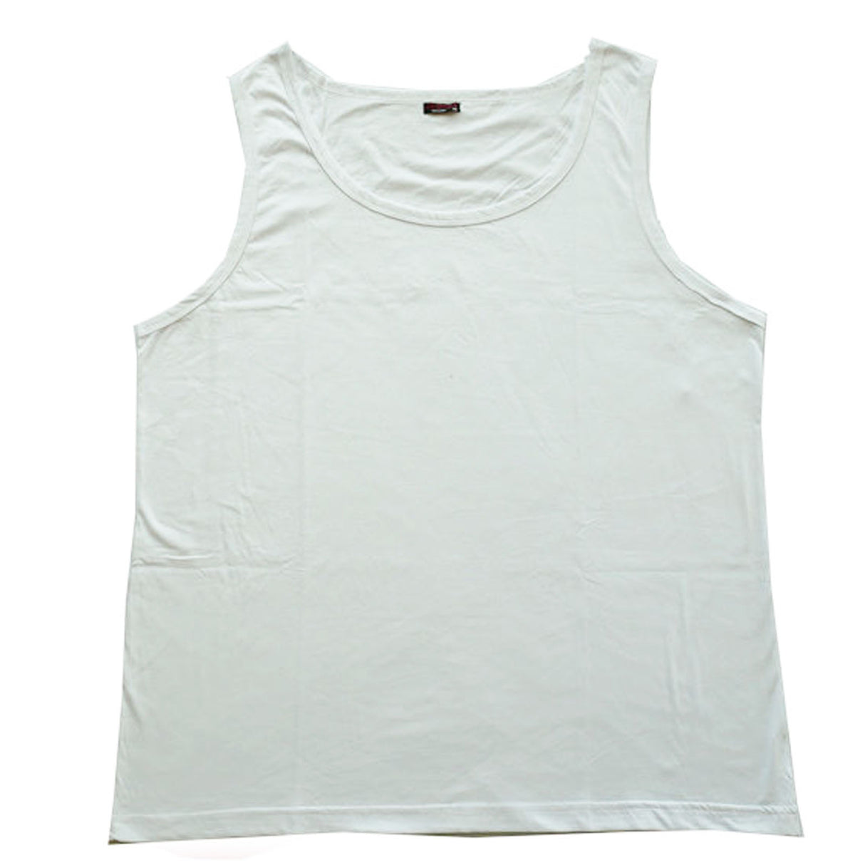 PLUS SIZE SINGLET Big Mens Sleeveless 100% COTTON Tank Top 3XL-6XL Summer - White
