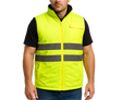 Mens Reversible High Visibility Zip Thru Vest Workwear Jacket in Fluro Yellow