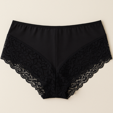 Womens Lace Boyshort Boyleg Full Briefs Underwear Undies in Black
