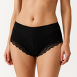 Womens Lace Boyshort Boyleg Full Briefs Underwear Undies in Black