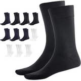 12 Pairs Crew Bamboo Socks Bulk Pack - Mixed Pack (Unisex Eco Natural Business Work Socks)