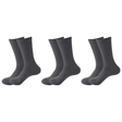 3 Pair Crew Bamboo Socks Pack - Charcoal (Unisex Eco Natural Business Work Socks)