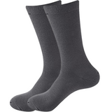 1 Pair Crew Bamboo Socks - Charcoal (Unisex Eco Natural Business Work Socks)
