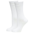 1 Pair Crew Bamboo Socks - White (Unisex Eco Natural Business Work Socks)