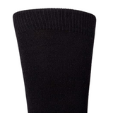 6 Pairs Crew Bamboo Socks Pack - Black (Unisex Eco Natural Business Work Socks)