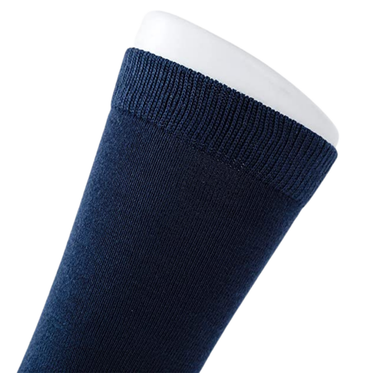6 Pairs Crew Bamboo Socks Pack - Navy Blue (Unisex Eco Natural Business Work Socks)