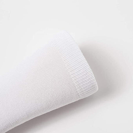6 Pairs Crew Bamboo Socks Pack - White (Unisex Eco Natural Business Work Socks)